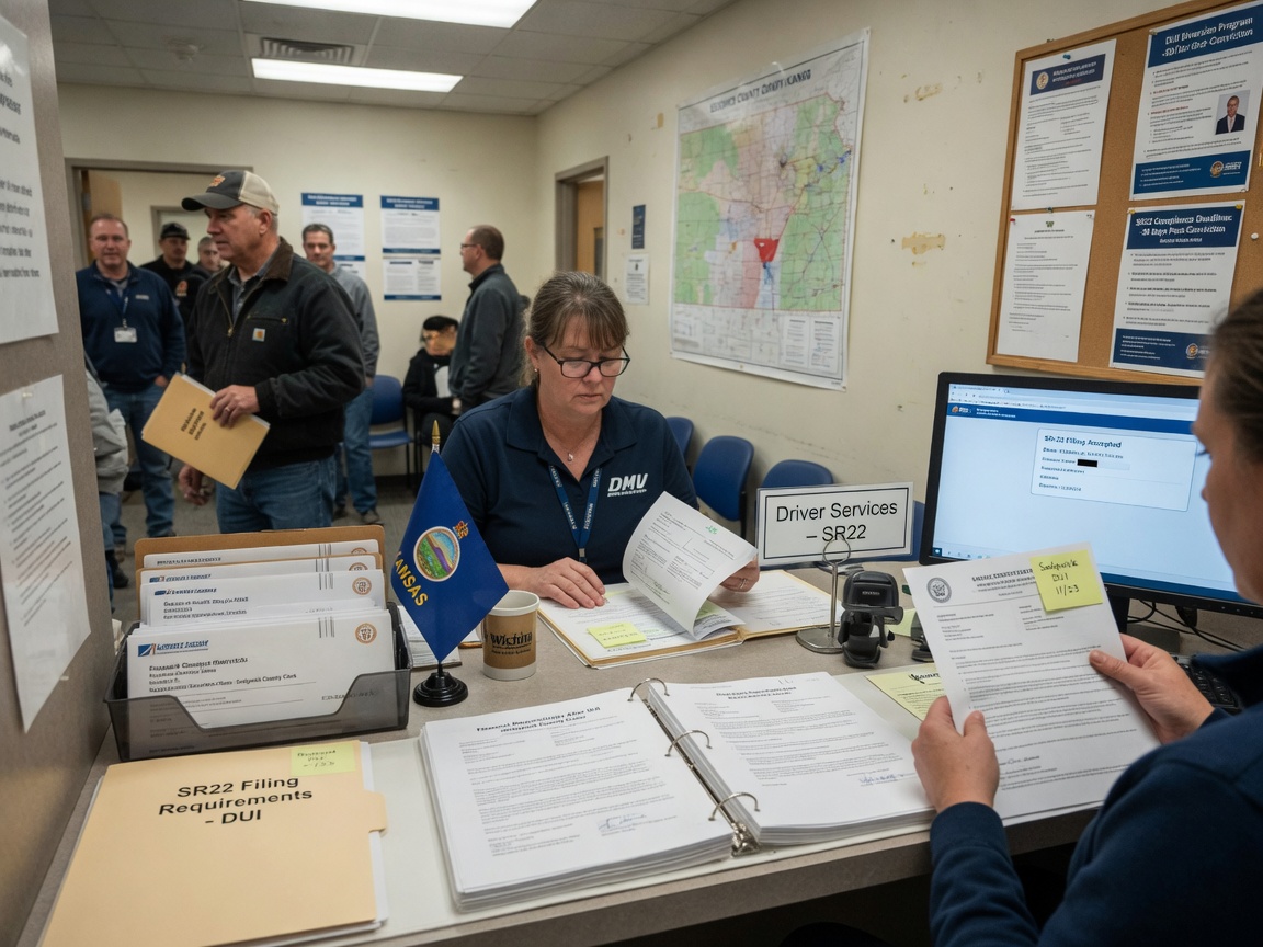 How Kansas DMV Handles SR22 Filings After a Sedgwick County DUI