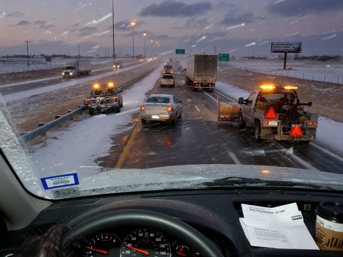 Winter Driving Risks on I-135 and SR22 Requirements in Kansas